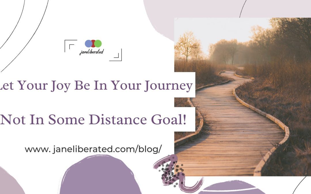 Let Your Joy Be In Your Journey Not In Some Distance Goal!
